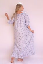 Long Bridal Sleeping Gown - Birds