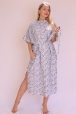 Lounge Gown - Floral Blue