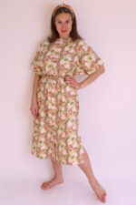 Lounge Gown - Floral Brown & Green