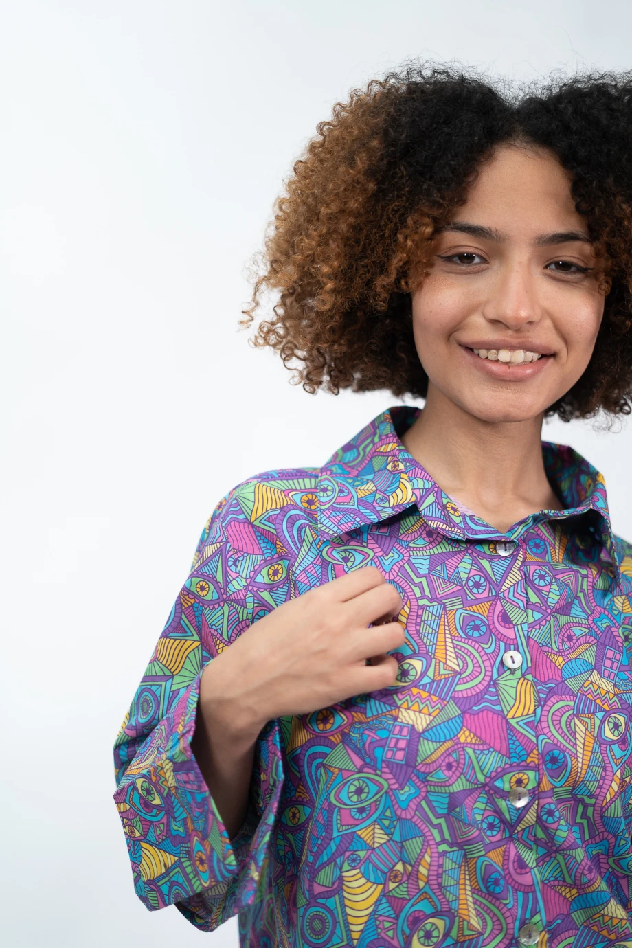 Cotton Leeno Summer Pyjama Purple Cold Eye