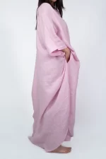 Free Size Linen Kaftan in Pink