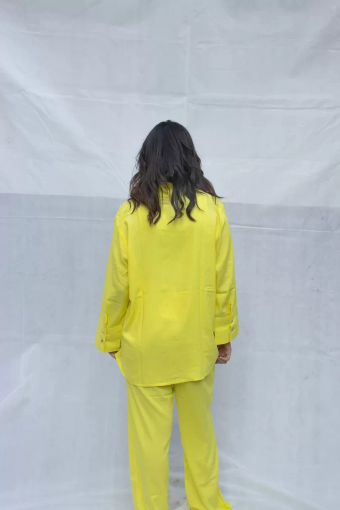 Cotton Viscose Summer Pyjama in Yellow
