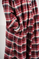 Checkered Winter Gown - Maroon