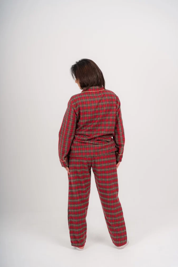 Checkered Winter Pyjama - Red
