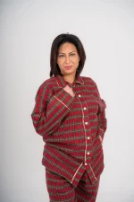 Checkered Winter Pyjama - Red