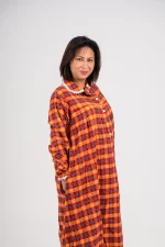 Checkered Winter Gown - Orange