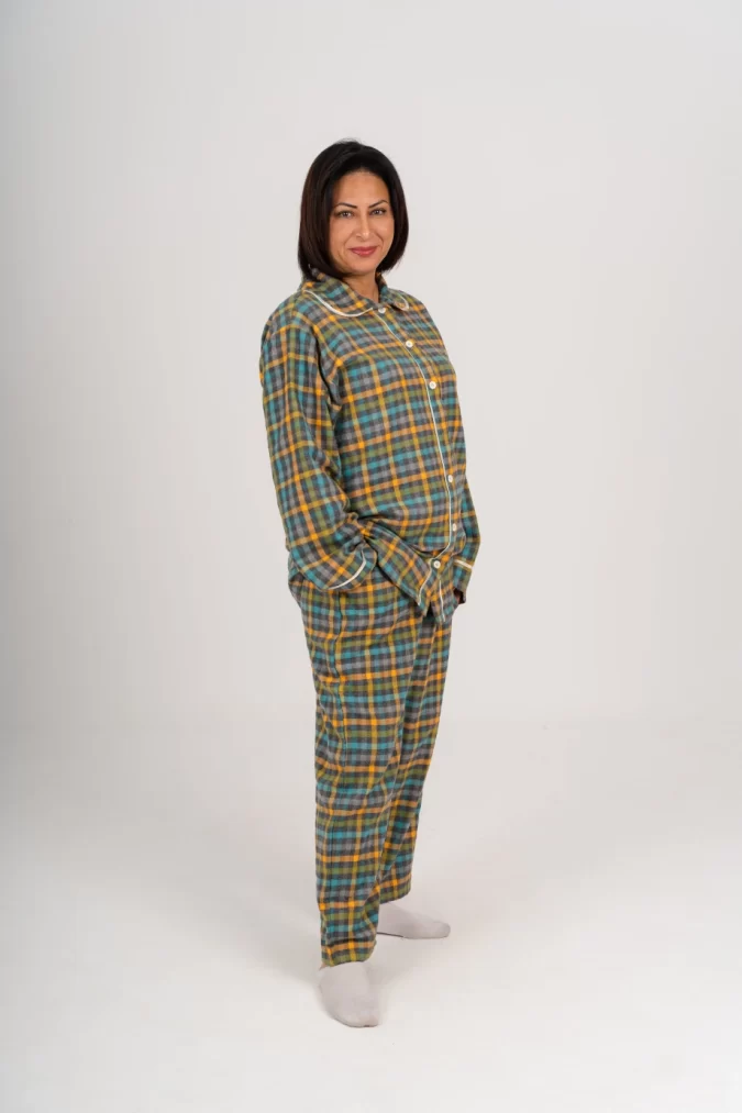 Checkered Winter Pyjama - Greenish