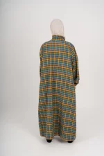 Checkered Winter Gown - Greenish