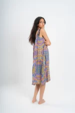 Below Knee Beach Dress in Purple