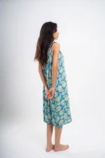 Below Knee Beach Dress in Turquoise