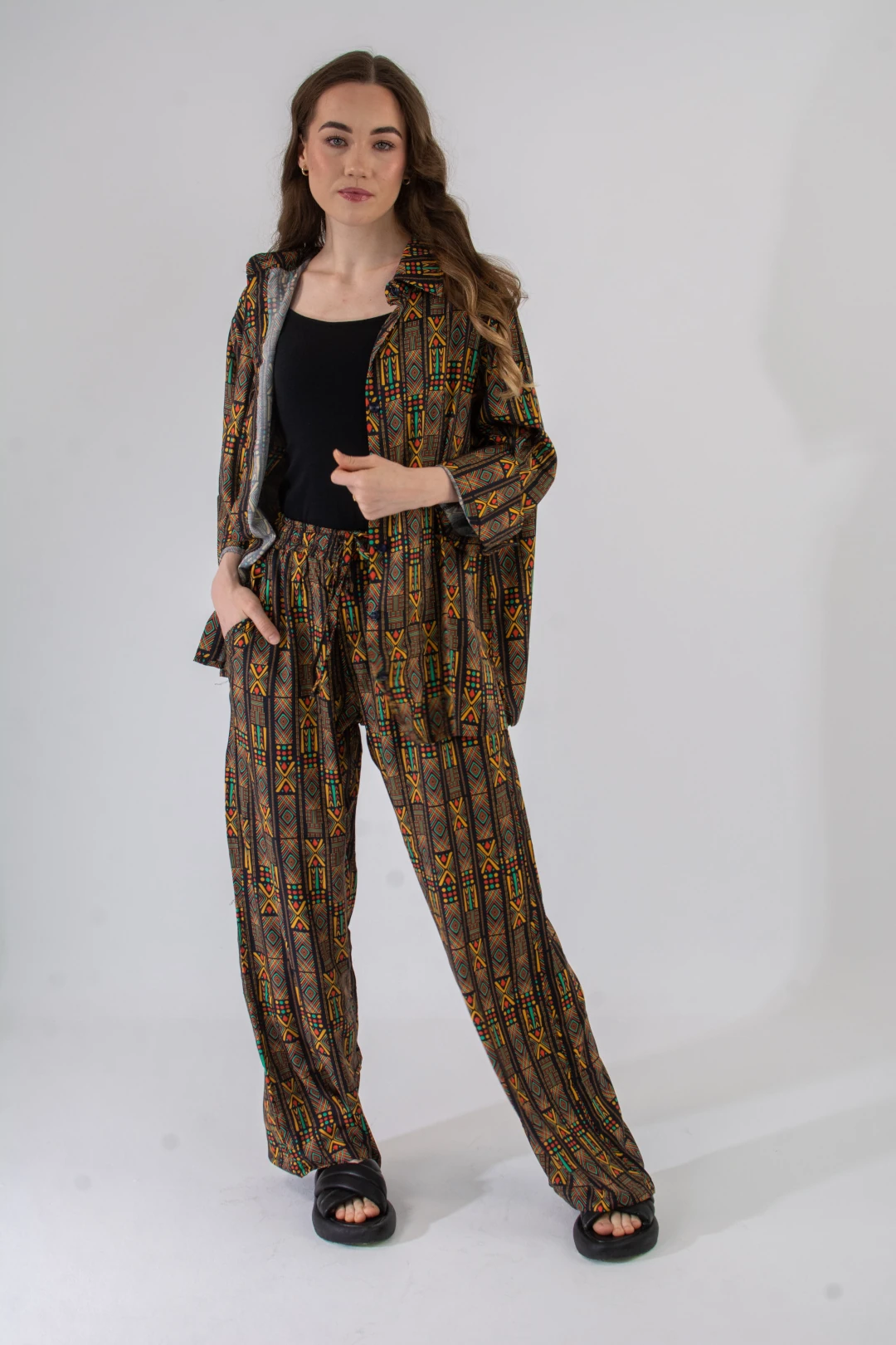 Summer Cotton Pyjama in Brown